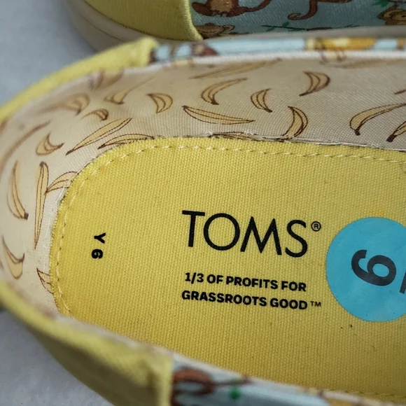 TOMS Youth Unisex Alpargata Monkey Prints - Picture 8 of 12